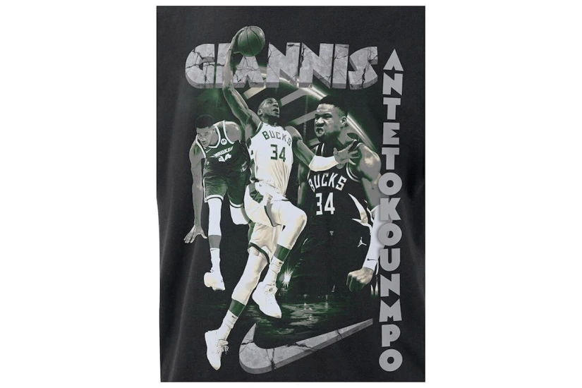 Nike NBA Giannis Antetokounmpo Ανδρικό Κοντομάνικο T-Shirt Μαύρο