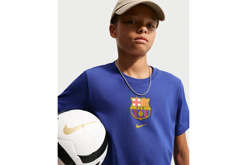 Nike F.C. Barcelona Football Παιδικό Κοντομάνικο T-Shirt Μπλε