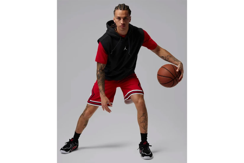 Jordan Sport Crossover Dri-FIT Ανδρική Αμάνικη Μπλούζα με Κουκούλα Μαύρη