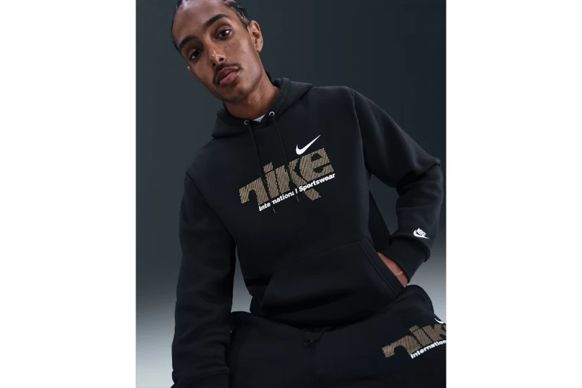 Nike Sportswear Club Fleece Ανδρικό Φούτερ με Κουκούλα Μαύρο