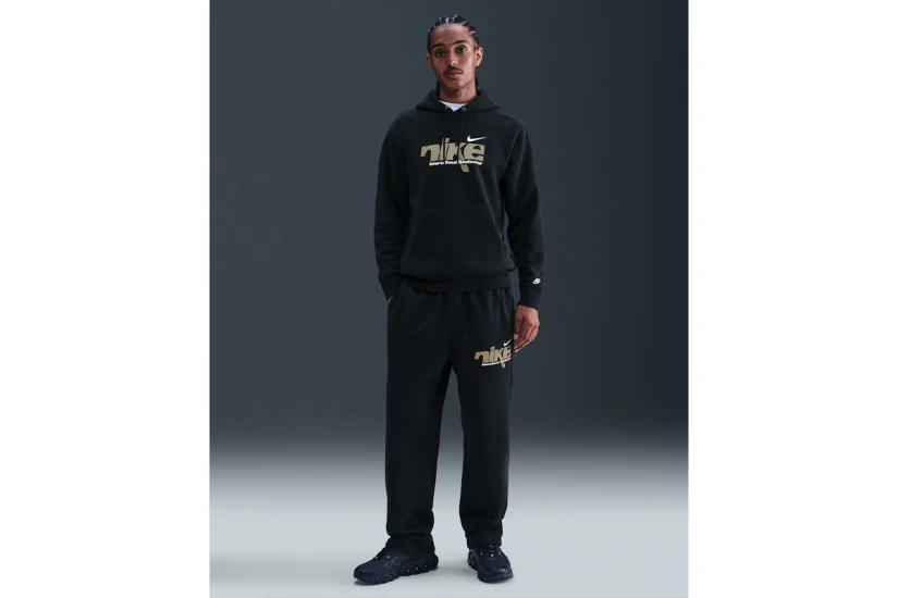 Nike Sportswear Club Fleece Ανδρικό Φούτερ με Κουκούλα Μαύρο