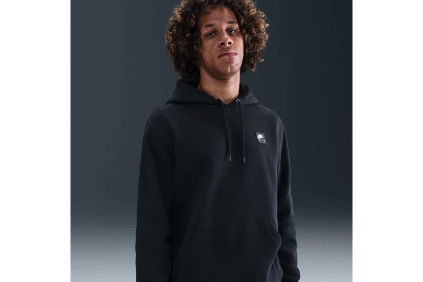 Nike Air Ανδρικό Φούτερ με Κουκούλα Μαύρο, Γκρι Σκούρο, Λευκό
