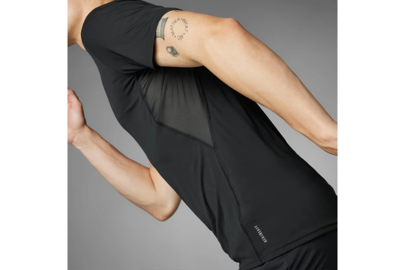 Adidas Performance Adizero Essentials Ανδρικό Κοντομάνικο T-Shirt Μαύρο