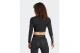 Adidas Performance Hyglam Γυναικείο Μακρυμάνικο Crop Top Μαύρο