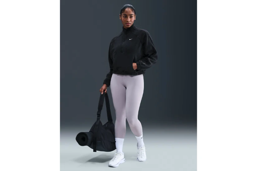 Nike One Therma-Fit Γυναικεία Μακρυμάνικη Μπλούζα Fleece Μαύρη