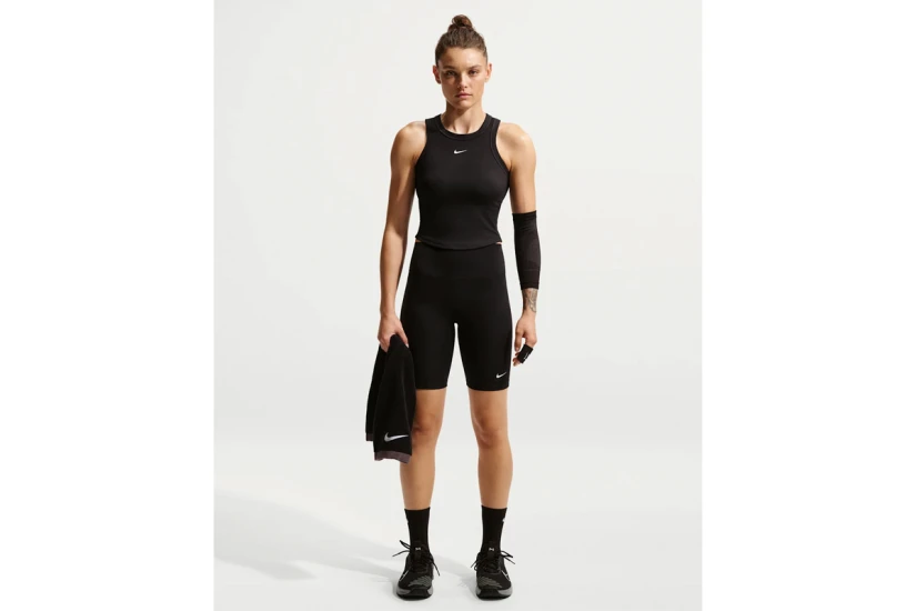 Nike One High-Waisted Γυναικείο Κοντό Κολάν Μαύρο