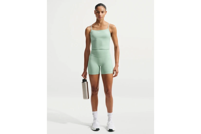 Nike One High-Waisted Γυναικείο Κοντό Κολάν Φυστικί