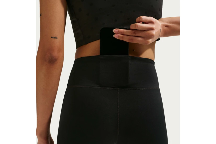 Nike One High-Waisted Γυναικείο Κοντό Κολάν Μαύρο