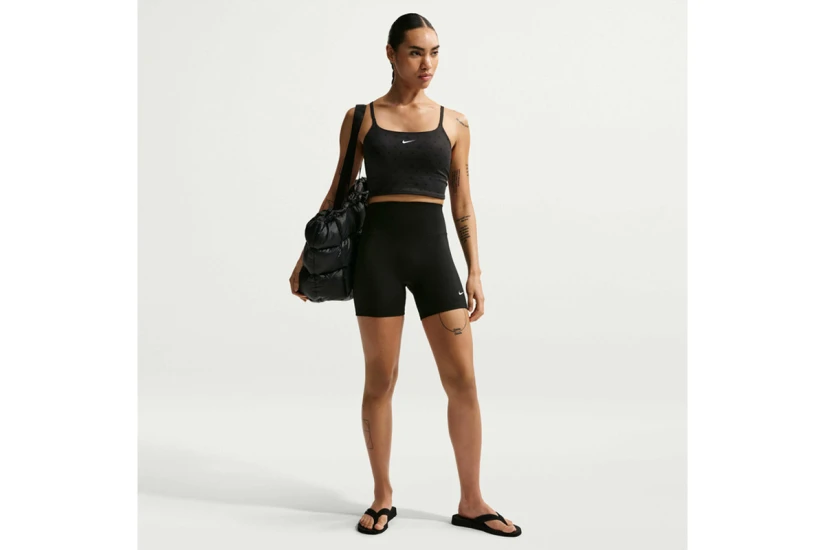 Nike One High-Waisted Γυναικείο Κοντό Κολάν Μαύρο