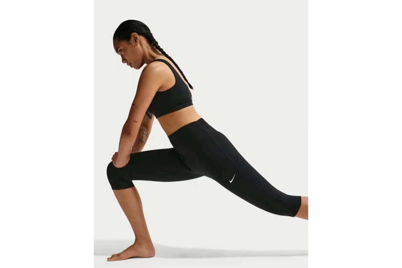 Nike One High-Waisted Γυναικείο Κολάν Κάπρι Μαύρο