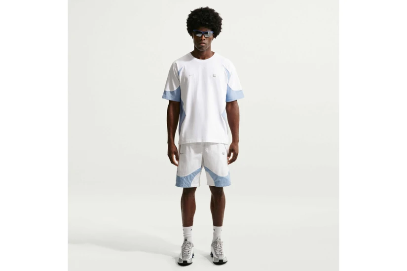 Nike Sportswear Ανδρικό Κοντομάνικο T-Shirt Λευκό, Σιέλ, Γκρι Ανοιχτό