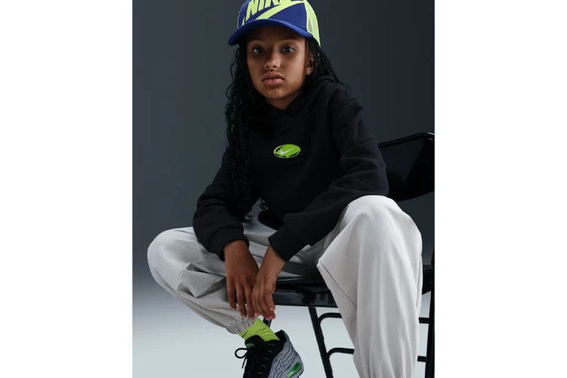 Nike Sportswear Club Fleece Παιδικό Φούτερ με Κουκούλα Μαύρο