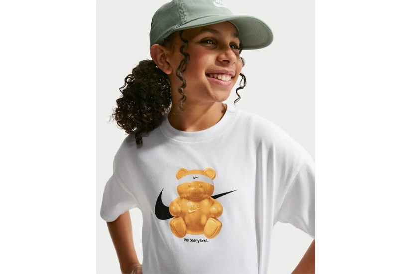 Nike Sportswear Boxy Παιδικό Κοντομάνικο T-Shirt Λευκό, Καφέ, Μαύρο