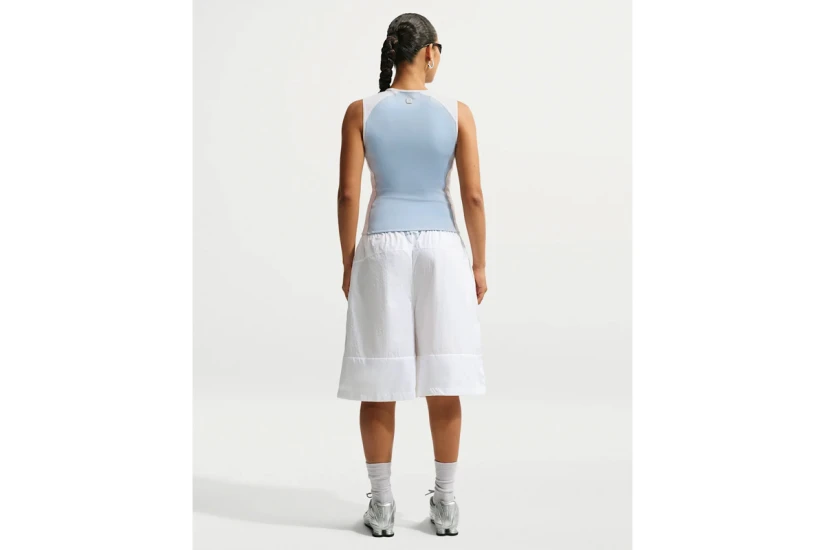 Nike Sportswear Woven Γυναικεία Αθλητική Βερμούδα Λευκή, Σιέλ