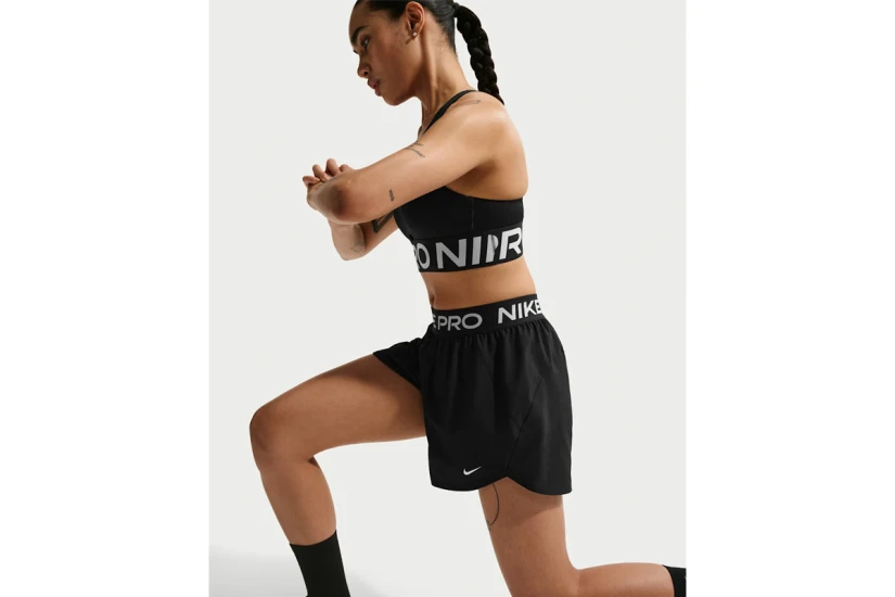 Nike Pro Dri-FIT Mid-Rise Woven Γυναικείο Αθλητικό Σορτς Μαύρο