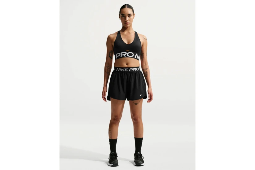Nike Pro Dri-FIT Mid-Rise Woven Γυναικείο Αθλητικό Σορτς Μαύρο