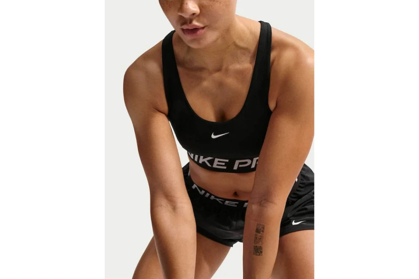 Nike Pro 365 Sports Γυναικείο Μπουστάκι Μαύρο, Λευκό