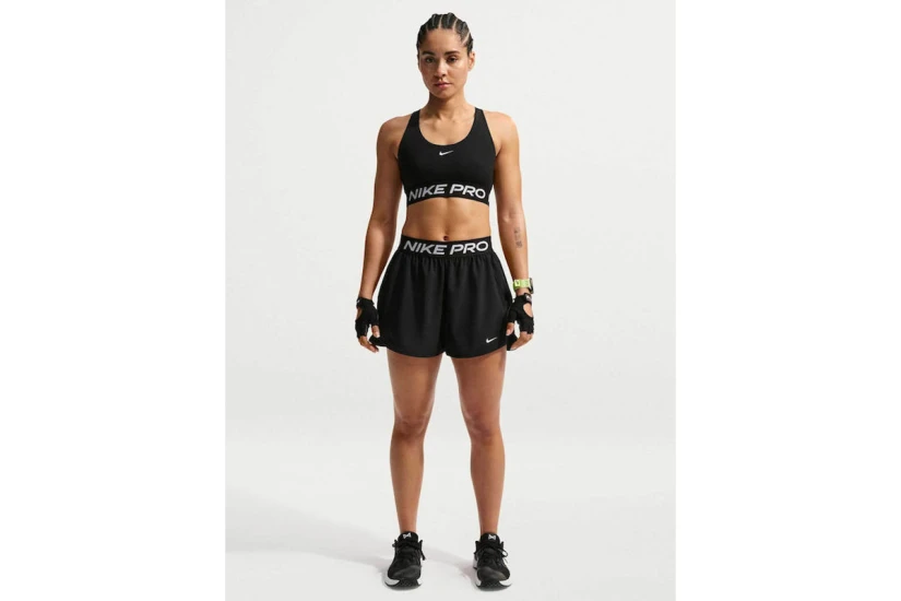 Nike Pro 365 Sports Γυναικείο Μπουστάκι Μαύρο, Λευκό