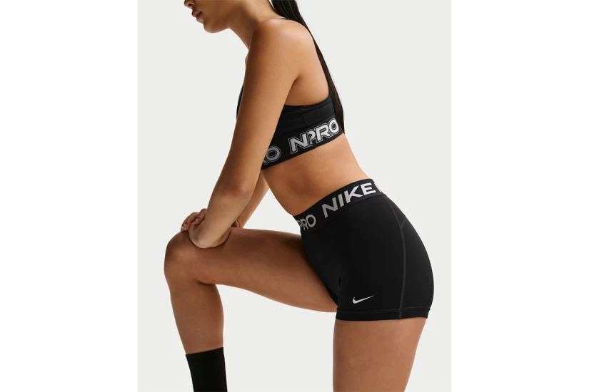 Nike Pro Mid-Rise Γυναικείο Κοντό Κολάν Μαύρο