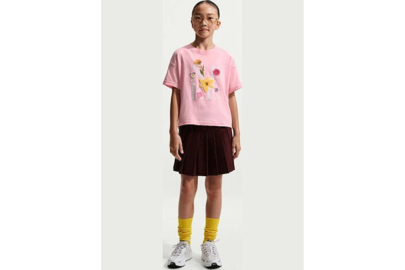 Nike Sportswear Boxy Παιδικό Κοντομάνικο T-Shirt Ροζ