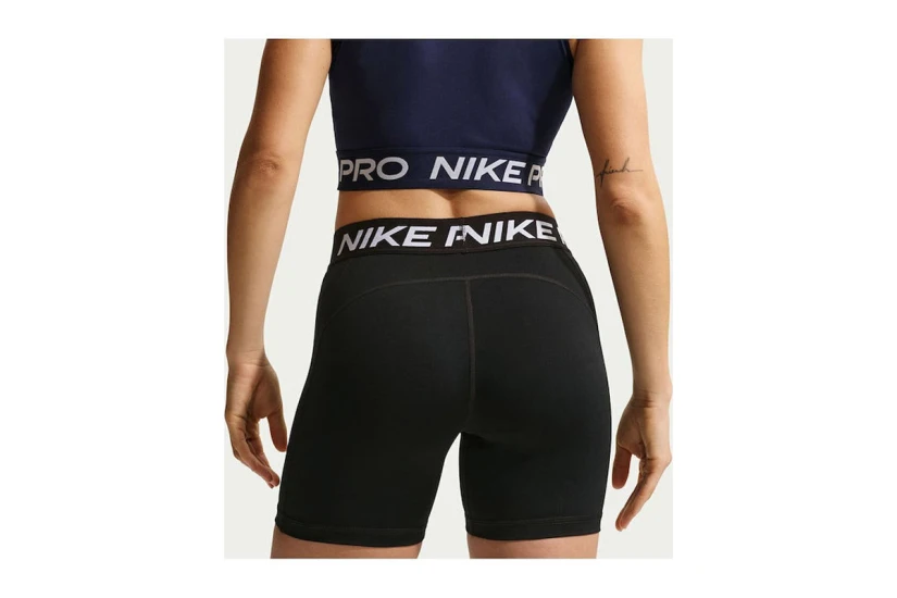 Nike Pro 365 Mid-Rise Γυναικείο Κοντό Κολάν Μαύρο