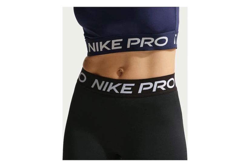 Nike Pro 365 Mid-Rise Γυναικείο Κοντό Κολάν Μαύρο
