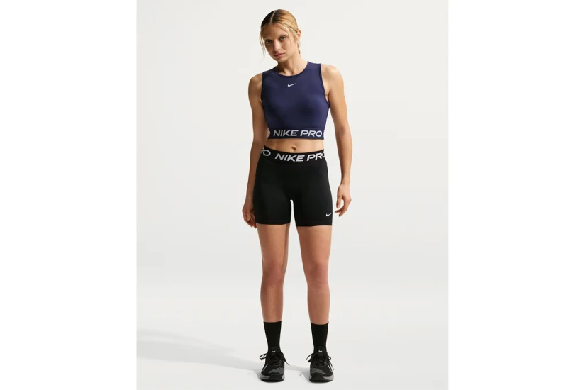 Nike Pro 365 Mid-Rise Γυναικείο Κοντό Κολάν Μαύρο