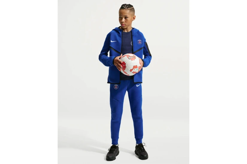Nike Paris Saint-Germain Tech Fleece Παιδική Βαμβακερή Ζακέτα με Κουκούλα Ρουά, Μαύρη, Λευκή, Κόκκινη