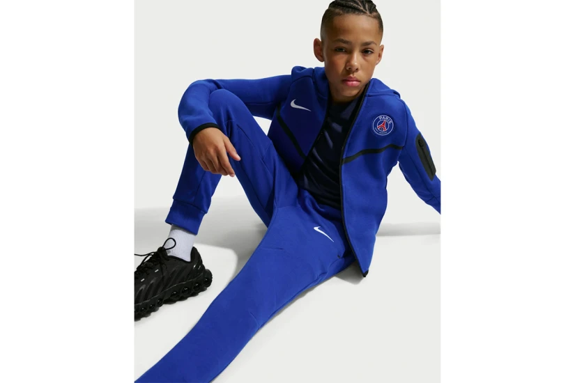 Nike Paris Saint-Germain Tech Fleece Παιδικό Παντελόνι Φόρμας Ρουά, Μαύρο, Λευκό, Κόκκινο