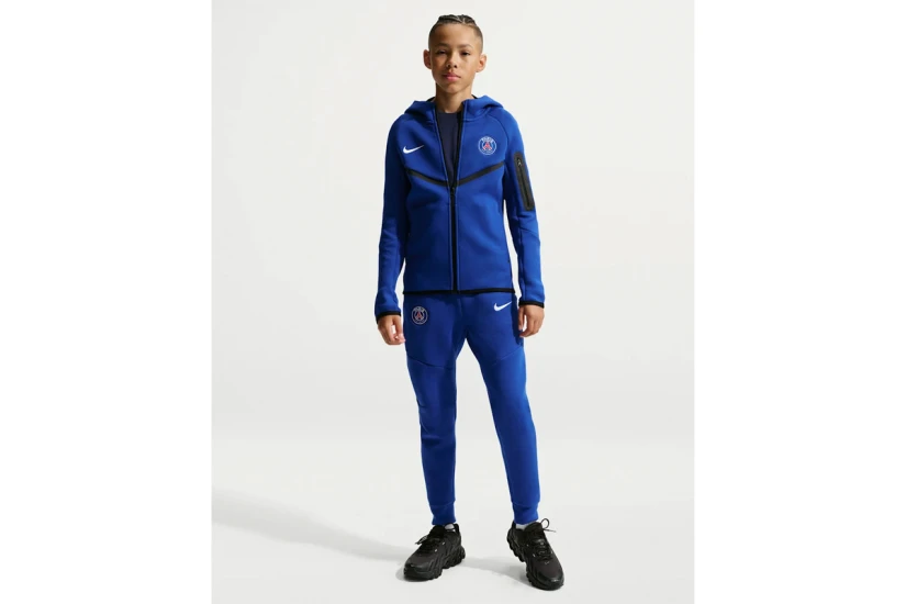 Nike Paris Saint-Germain Tech Fleece Παιδικό Παντελόνι Φόρμας Ρουά, Μαύρο, Λευκό, Κόκκινο