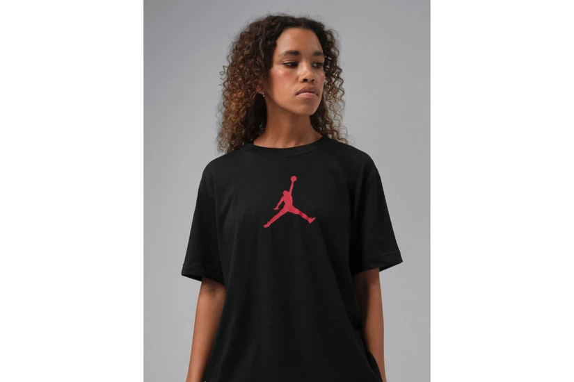 Jordan Jumpman Graphic Γυναικείο Κοντομάνικο T-Shirt Μαύρο, Κόκκινο