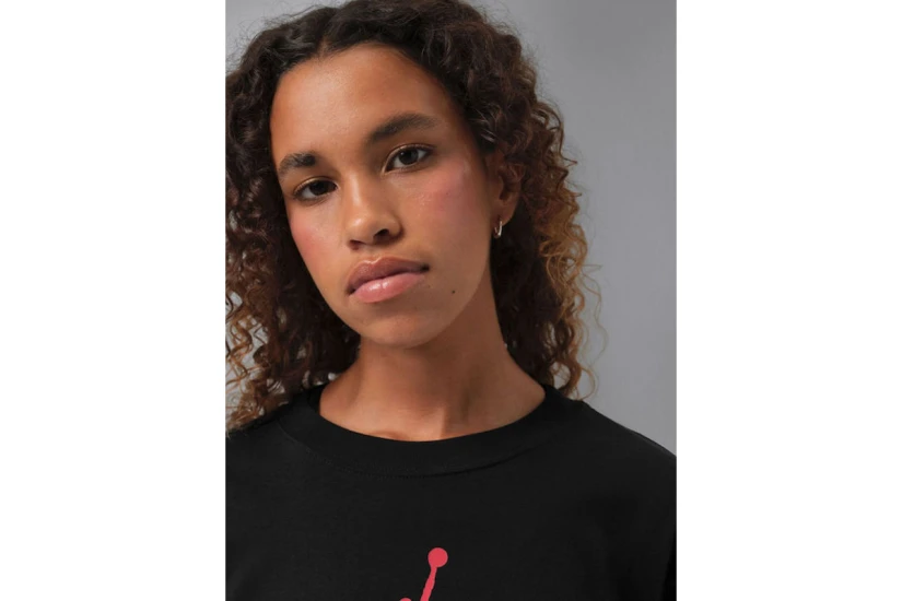 Jordan Jumpman Graphic Γυναικείο Κοντομάνικο T-Shirt Μαύρο, Κόκκινο
