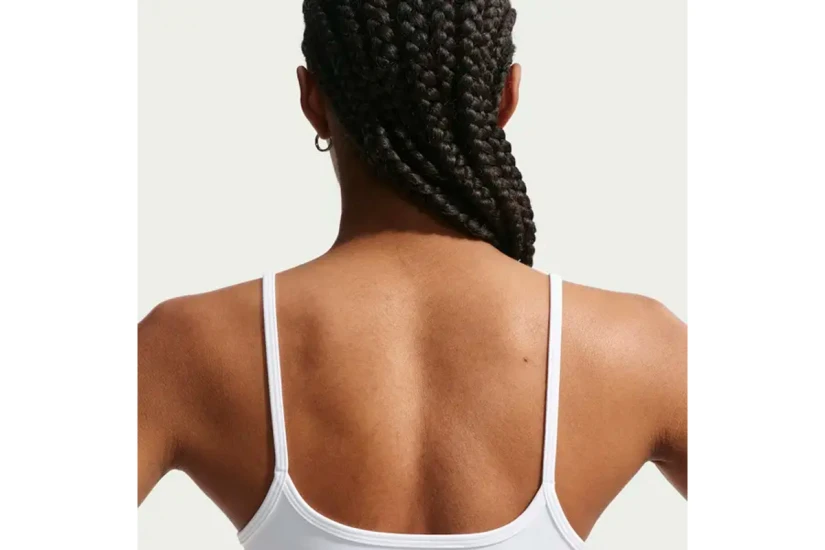 Nike One Fitted Dri-Fit Cami Γυναικεία Αμάνικη Μπλούζα Λευκή