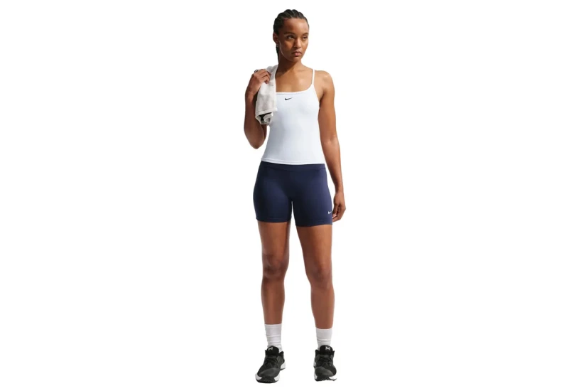 Nike One Fitted Dri-Fit Cami Γυναικεία Αμάνικη Μπλούζα Λευκή