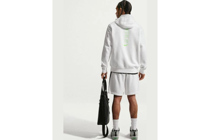 Nike Sportswear Ανδρική Βερμούδα Λευκή, Μαύρη, Λαχανί