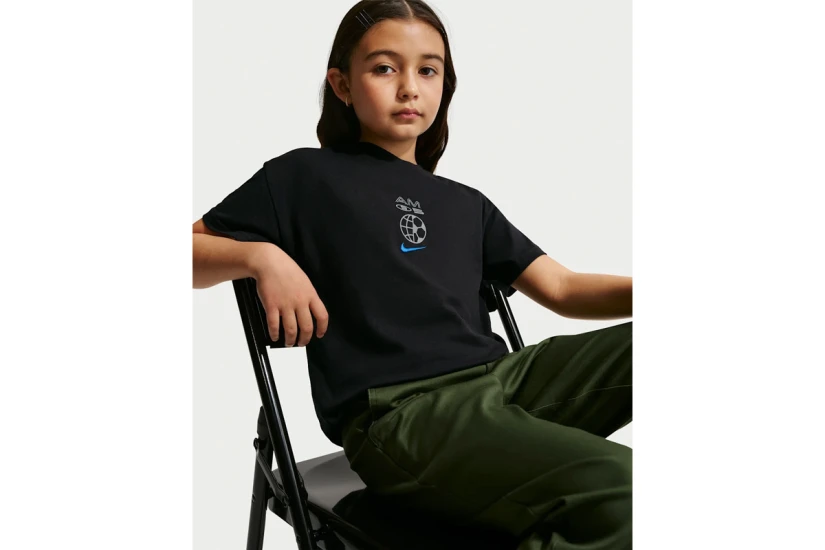 Nike Sportswear Παιδικό Κοντομάνικο T-Shirt Μαύρο, Γκρι