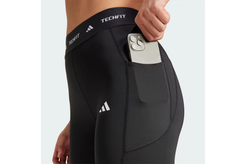 Adidas Performance Techfit Stash Pocket Γυναικείο Μακρύ Κολάν Μαύρο