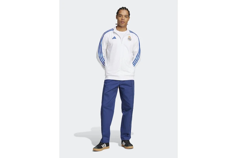 Adidas Real Madrid DNA Ανδρική Πολυεστερική Ζακέτα Λευκή, Μπλε