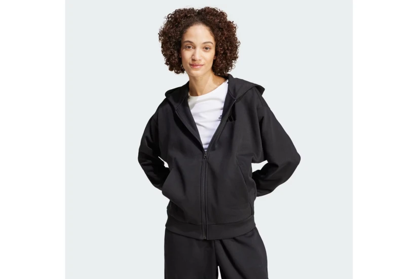 Adidas All SZN Fleece Γυναικεία Βαμβακερή Ζακέτα με Κουκούλα
