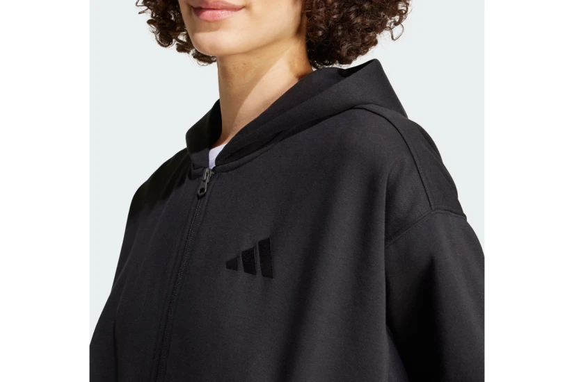 Adidas All SZN Fleece Γυναικεία Βαμβακερή Ζακέτα με Κουκούλα