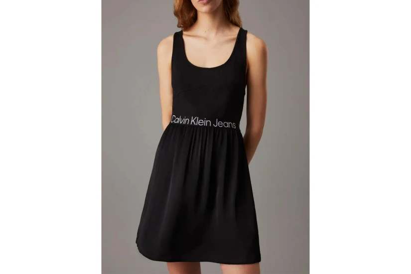 Calvin Klein Γυναικείο Αμάνικο Φόρεμα Mini Μαύρο