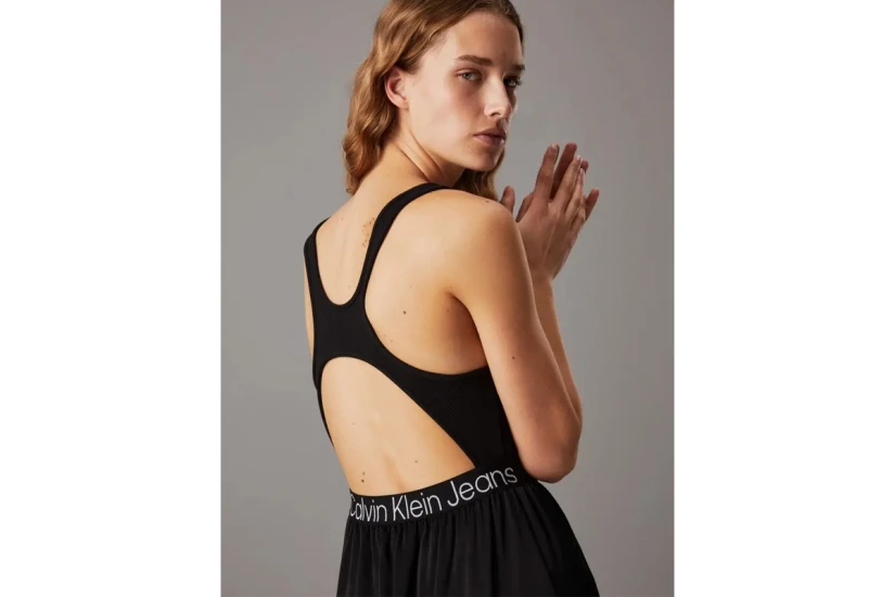 Calvin Klein Γυναικείο Αμάνικο Φόρεμα Mini Μαύρο