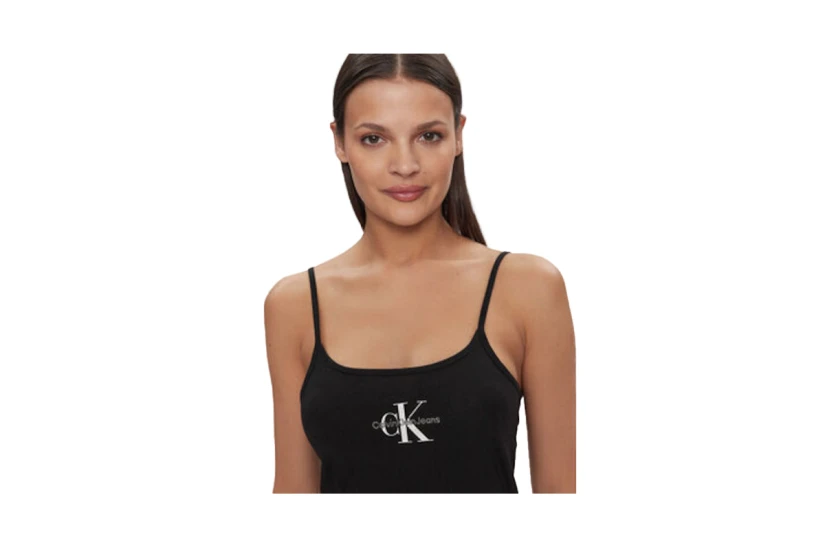 Calvin Klein Γυναικεία Αμάνικη Μπλούζα Μαύρη
