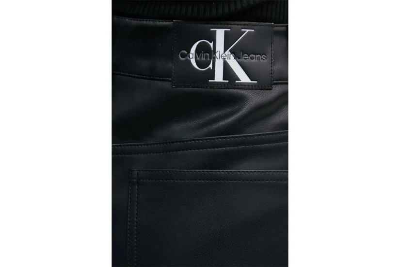 Calvin Klein Faux Leather High Rise Γυναικείο Παντελόνι