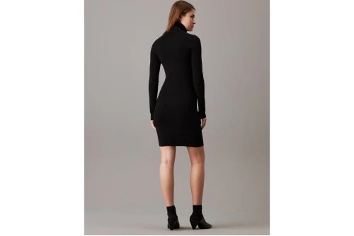 Calvin Klein Woven Label Turtleneck Φόρεμα Mini Γυναικείο (J20J224150 BEH)