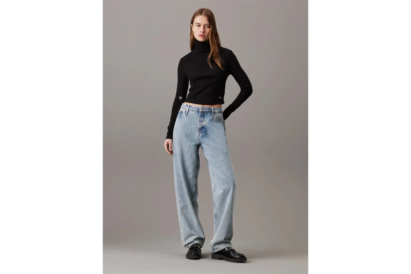 Calvin Klein Γυναικεία Μπλούζα με Ζιβάγκο Μαύρο