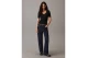 Calvin Klein Slim Ribbed V-Neck Γυναικείο Κοντομάνικο T-Shirt