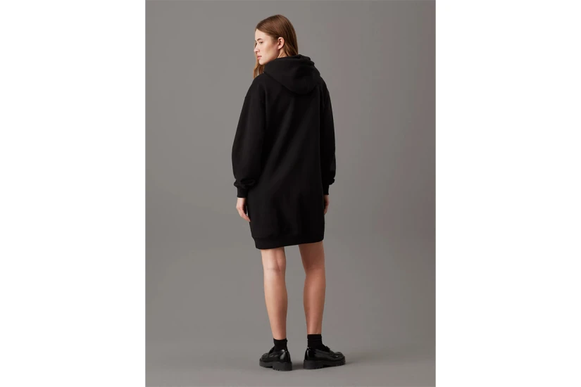 Calvin Klein Γυναικείο Μακρυμάνικο Φόρεμα Mini με Κουκούλα Μαύρο