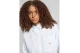 Calvin Klein Woven Label Cropped Γυναικείο Πουκάμισο Λευκό