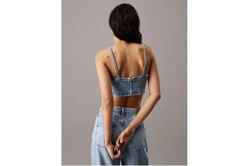 Calvin Klein Denim Bralette Crop Top Αμάνικο Γυναικείο (J20J225515 1AA)